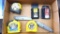 Stanley 30' tape; 2 Stanley 25' tapes; 2 Stanley utility knives; 2 pkgs. utility blades.