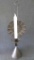 Hangable candlestick holder with reflector is about 26