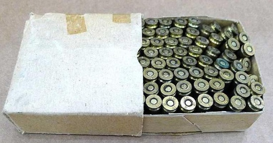 63 rounds of 9mm Luger WWII vintage ammunition.