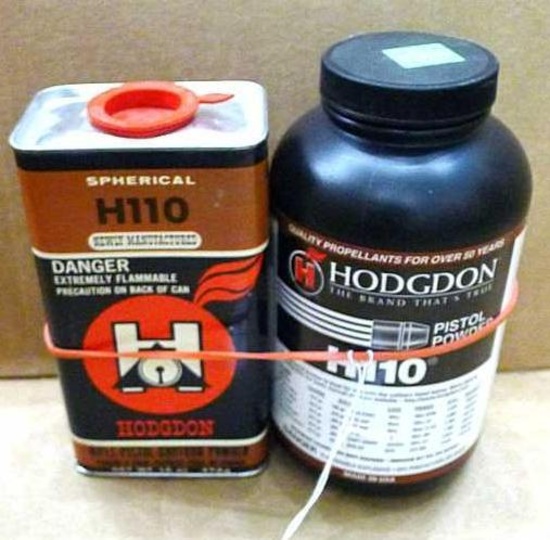 No shipping. Half bottle of Hodgdon H110 pistol powder and an almost-full bottle of Hodgdon