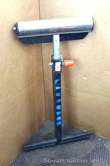 Wolfcraft roller stand adjusts from 28" to 44" tall.