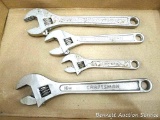 Four nice Craftsman adjustable wrenches 6