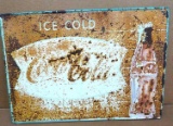 Steel Coca-Cola sign is 19-1/2