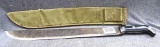 WWII U.S. Military True Temper machete with sheath is 22