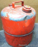 5 gallon gas can is about 14