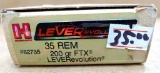 20 rounds of Hornady .35 REM 200 gr. FTX LEVERevolution ammunition.