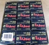 240 rounds of TulAmmo 7.62x39mm steel case Berdan primed 124 gr. FMJ ammunition.