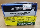 20 rounds of Federal 7mm Rem. Magnum 150 gr. soft point ammunition; 20 rounds of Remington 7mm