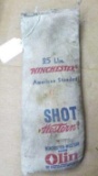 25 lbs of Winchester-Western Olin American Standard shot. Bag about 13