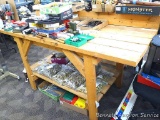 Nice wooden workbench is about 27