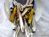 32 pieces once-fired cleaned .300 Win Mag brass, mixed headstamps.