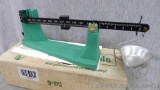 RCBS Precisioneered powder reloading scale with box and manual. Measures about 12