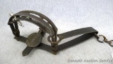 Herters Hudson Bay No. 121 wolf trap has cast double jaws with teeth and a cast pan with nice