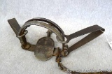 Triumph Trap Co. High Grip No. 315-X animal trap with teeth. Pat.Aug.28.1917. Teeth are intact. Pan