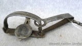 S. Newhouse Oneida Community No.1-1/2 animal trap with marked spring. Spring is stamped 
