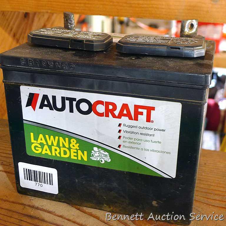 AutoCraft lawn & garden battery No. U1-2. Stored | Proxibid