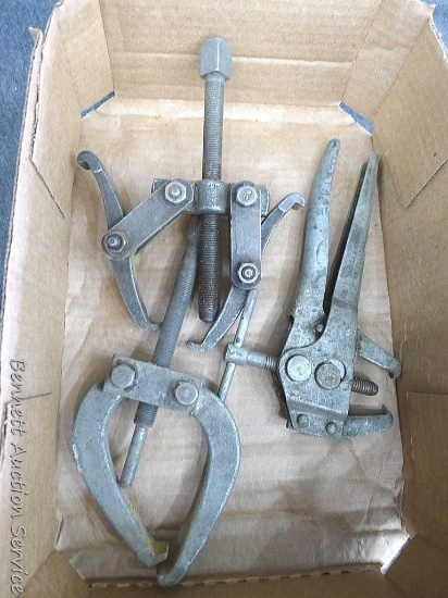 Three gear pullers largest opens to 5".