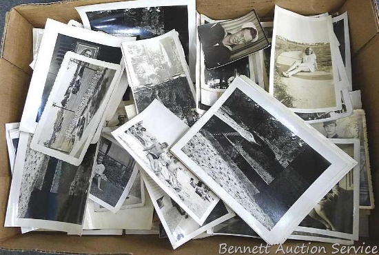Assortment of old photographs. army, navy, landscape, family, German soldier and more. Largest