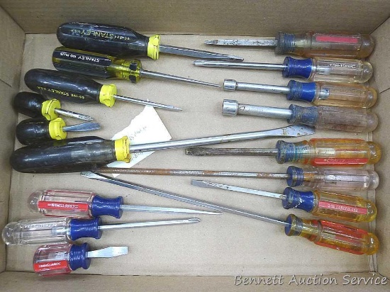 Craftsman and Stanley screw drivers longest measures approx.. 12-1/2" long.