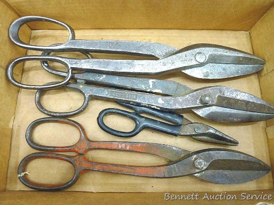 Craftsman, Wiss, East Berlin, and other tin snips or sheet metal shears up to 14" long.
