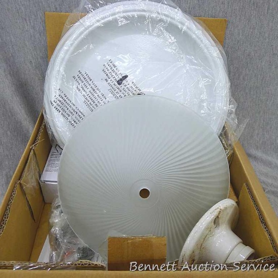 Ceiling light fixture is about 11" wide.