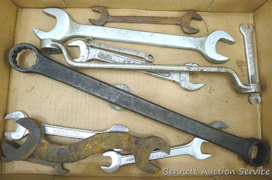 Open and box end wrenches up to about 16" long.