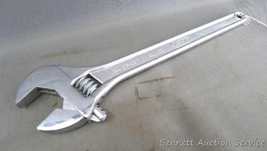 Irega 15" adjustable wrench is No. 77 and looks like a crescent wrench.