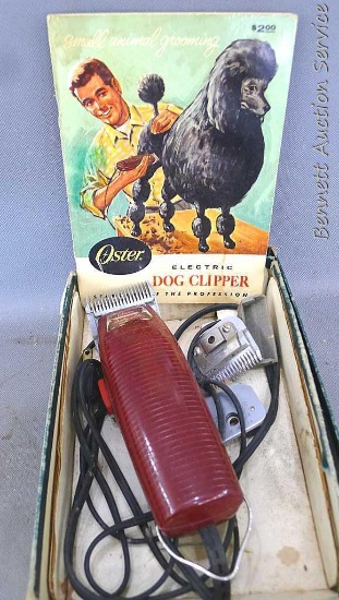 Oster Lucky Dog model no. 13 home use electric dog clippers. Comes with three different blades