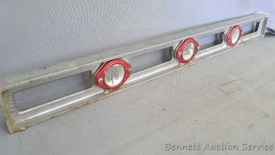 Craftsman 24" aluminum level, all vials and windows are good, body is straight.