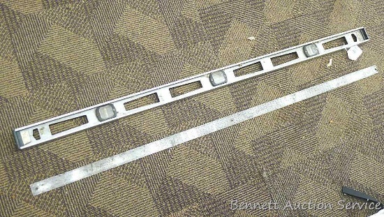Craftsman 48" aluminum level with good vials and windows and straight body. Plus 48" Lufkin No. 95