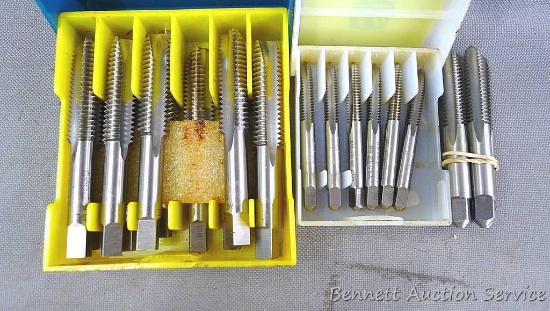 Morse USA machine taps, 1/2-13 and 1/4-20. Hanson Whitney hand taps 3/8-16.