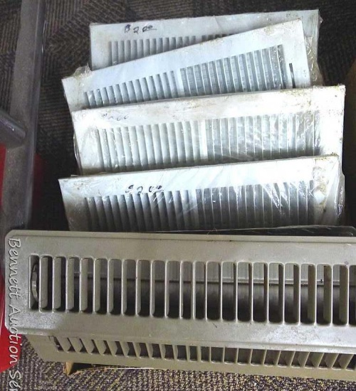 Vent covers, some NIP. Longest about 12" x 2" over part that sticks into floor, larger about 9-1/2"