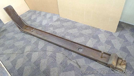 Adjustable motorcycle hold down ramps are about 88" x 6-1/2". Bolts and mounting plates included,
