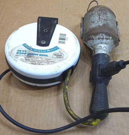 20' drop light reel is Model 1500-3. Just needs mounting bracket.
