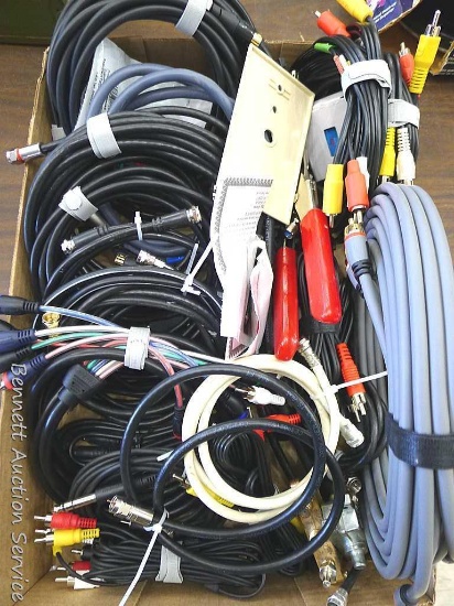 Wire stripper, and a bunch of TV cords plus a Rocket Fish usb cord.