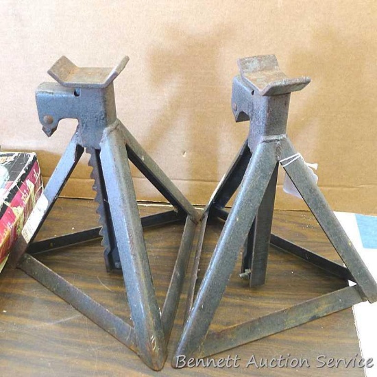 Pair of jacks are about 13" x 13" x 13" as pictured, raise to 20".