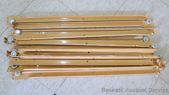 Drawer slides are 22-1/2" and 23-1/4" long.