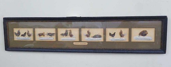 Unique sequential story picture made with real feathers and titled "To the Victor Belongs the Spoil"