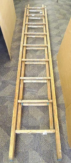 Wooden Blue Ribbon extension ladder would make a really neat towel holder in your bathroom. Each