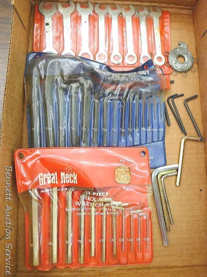 Assorted hex keys, ignition wrenches, and more.