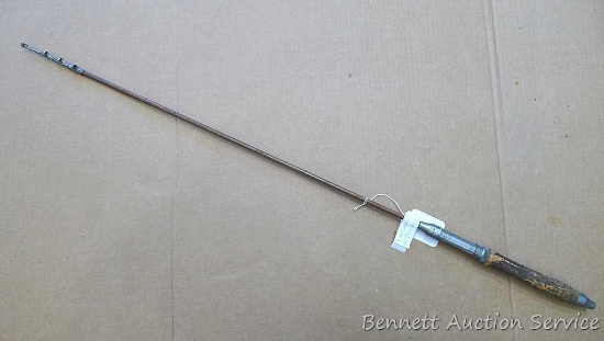 Vintage steel telescoping X-Pert fishing rod extends to 9'. Eyes look good. Seller wondered if it