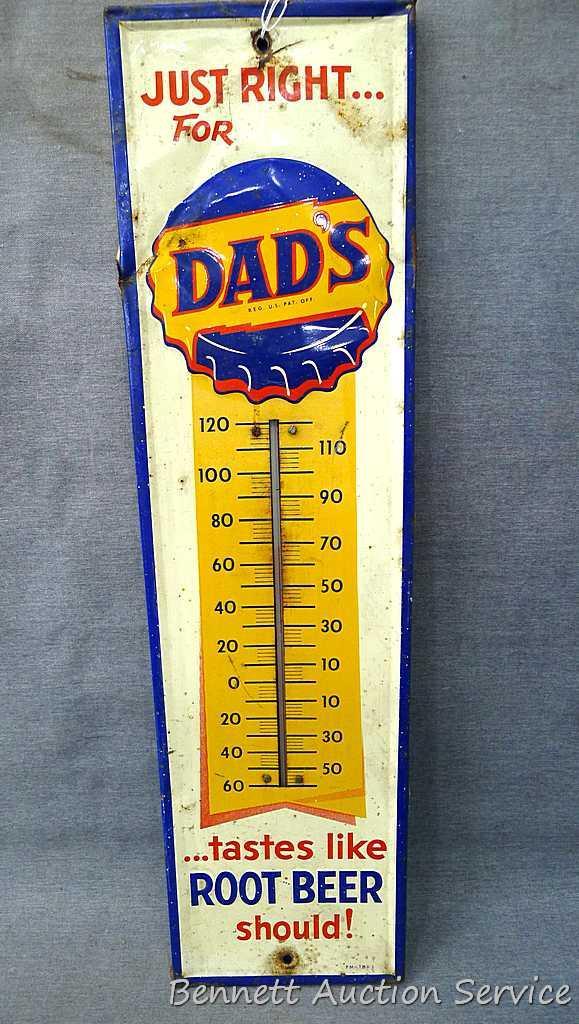 Vintage Dad's Root Beer thermometer is about 27 Vintage Dad's Root Beer thermometer is about 27
