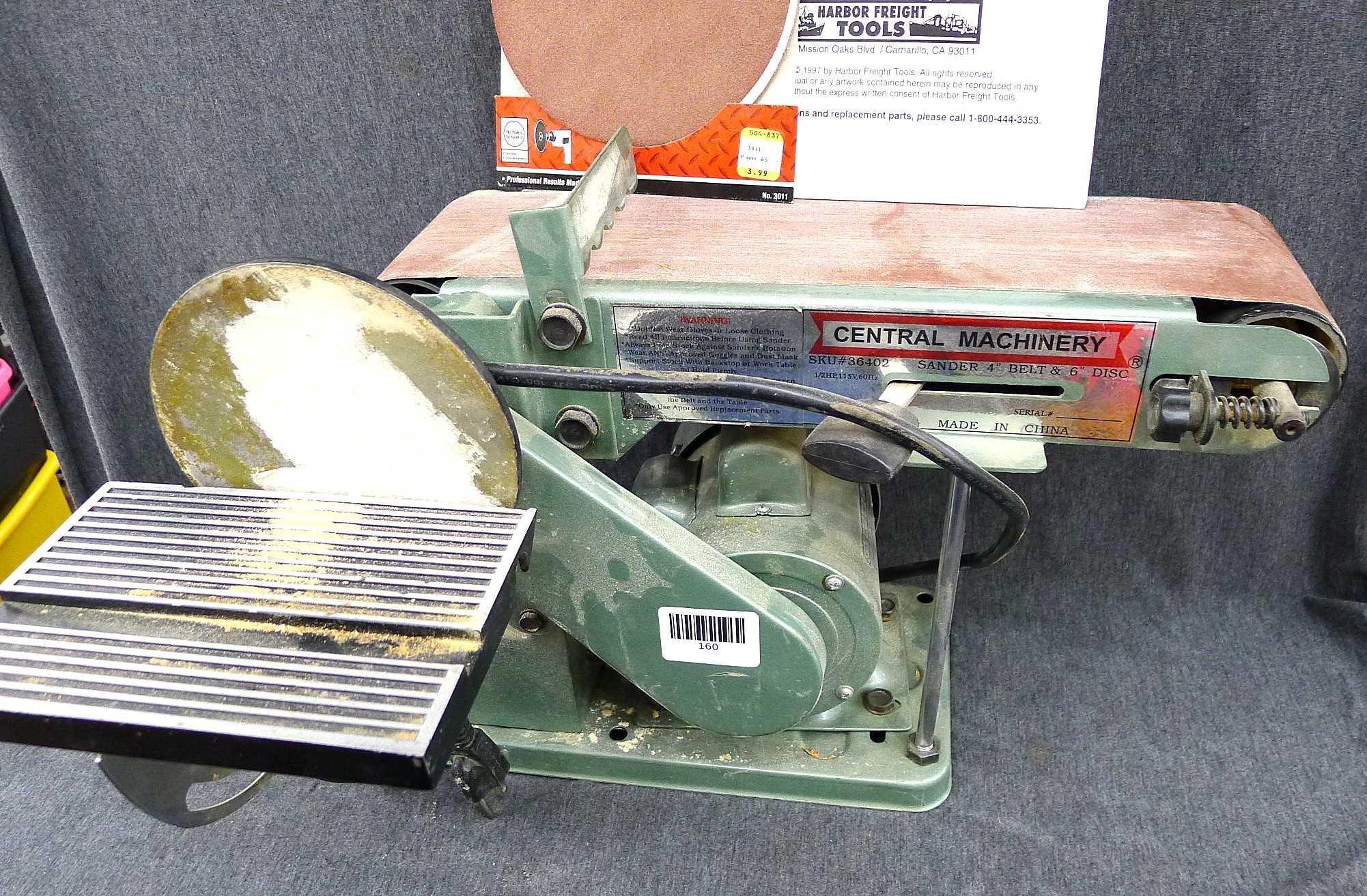 Manual Harbor Freight Belt Sanders Central Machinery 4