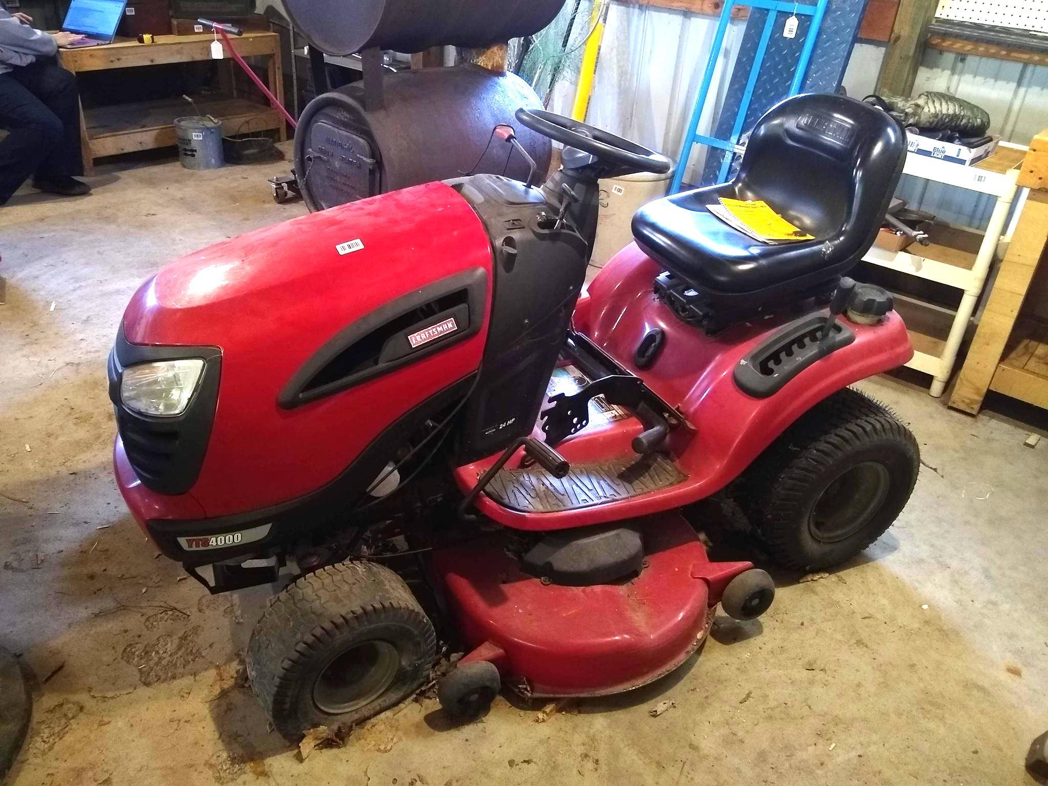 Craftsman YTS 4000 24 horsepower lawn tractor Proxibid