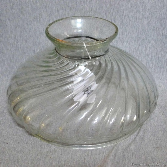 Glass lamp globe/shade. Measures 12'' at widest point. Glass is in good condition.