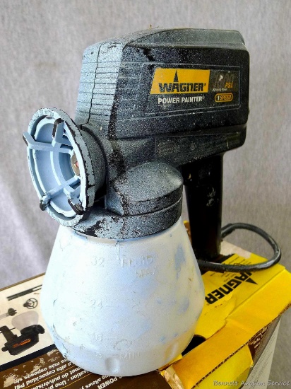 Wagner 1600 PSI Power Painter. Painter has been opened and used, looks like all parts are in box,
