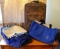 Suitcase with wheels, duffle bags and more; suitcase measures 14