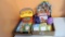 Assortment of children's puzzles and games including Alphabooks set, Old Maid and other card games,