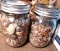 Two pint jars filled with Lake Superior agates.