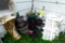 Planters, plastic garden fencing, watering cans and more; each fencing piece measures 25